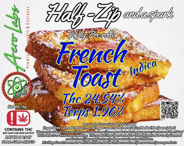 Aero Labs | French Toast | Half Zip & a Spark | 14G
