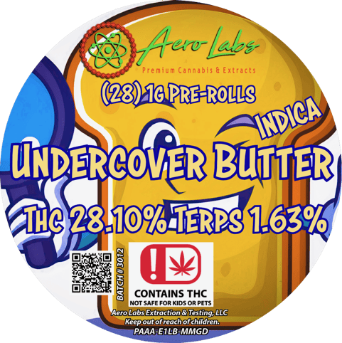 Aero Labs | Undercover Butter | 1g Pre Rolls | 28pk