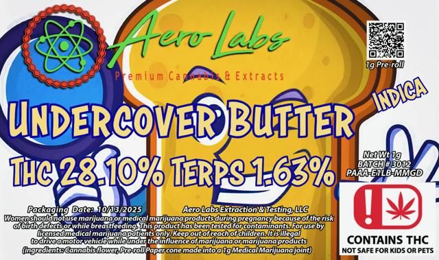 Aero Labs | Undercover Butter | Pre Roll | 1G