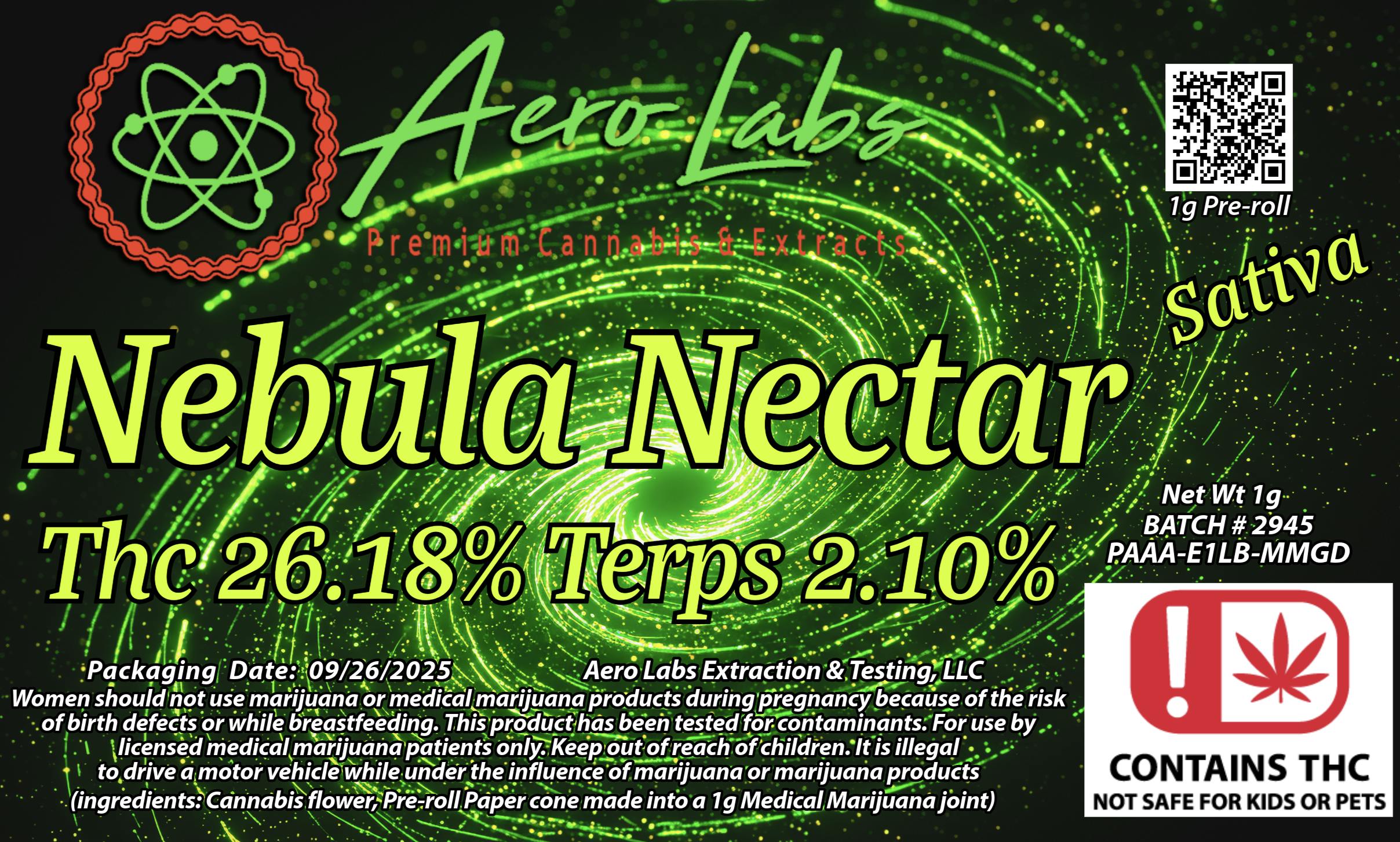 Aero Labs | Nebula Nectar | Pre Roll | 1G