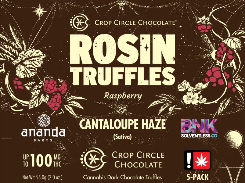 Cantaloupe Haze Raspberry Rosin Truffles