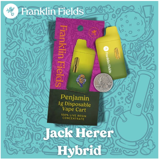 FF LIVE RESIN VAPE CART HYBRID JACK HERER 1G - Franklin Fields