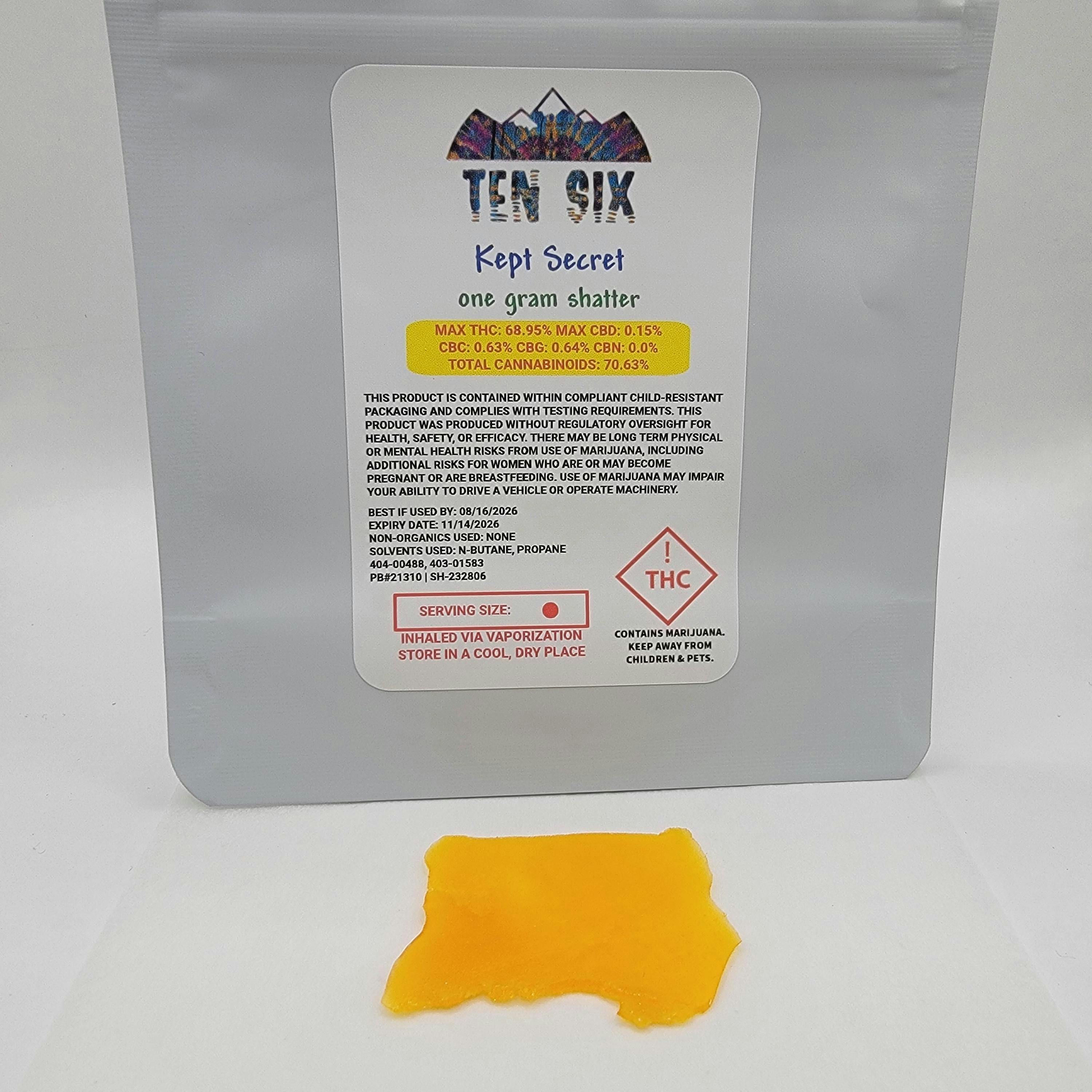 Kept Secret - 1g Shatter