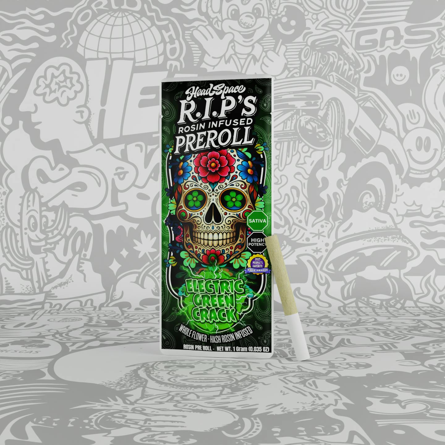 RIPs (Rosin Infused Preroll) - Electric Green Crack at Ultra Health Dispensary Deming