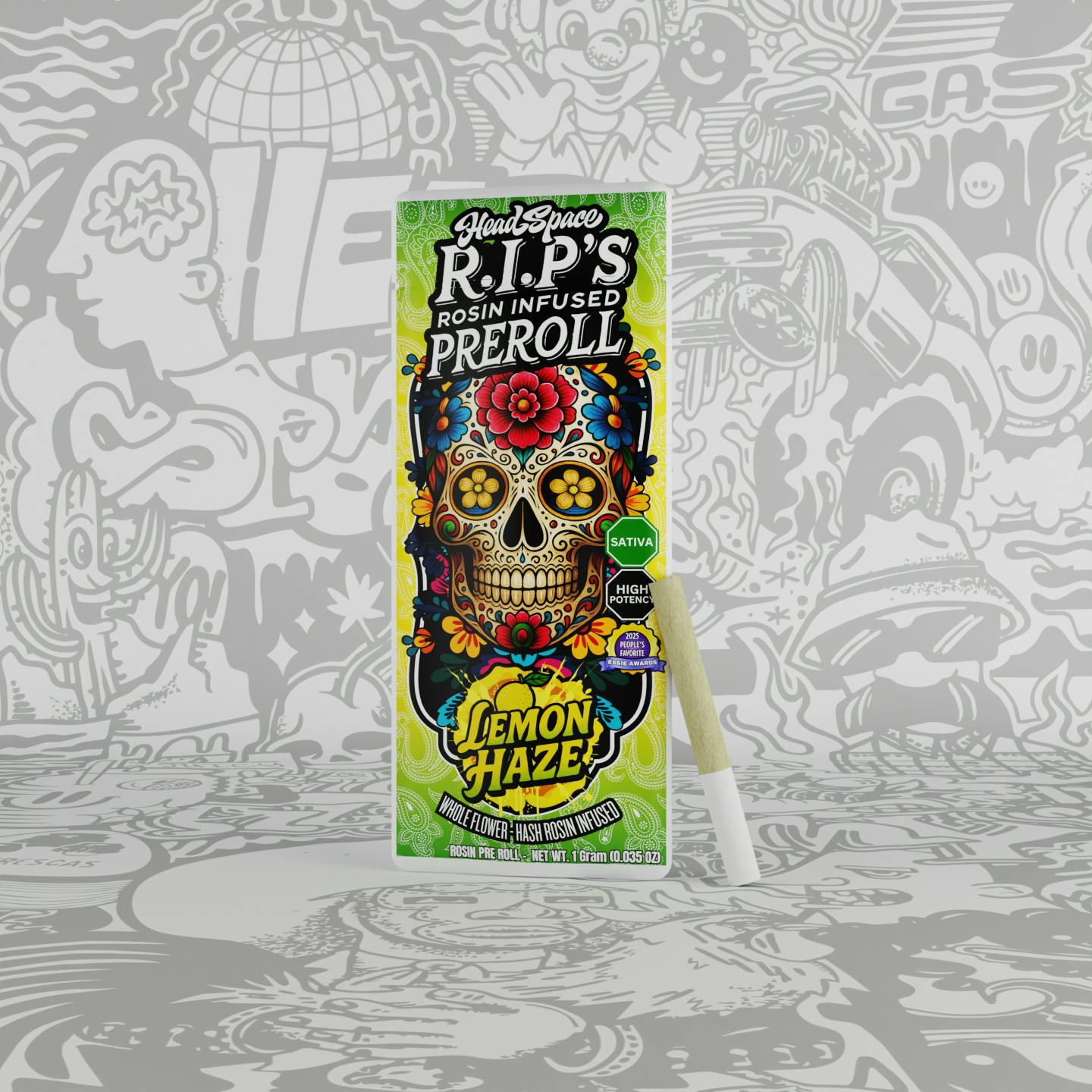 RIPs (Rosin Infused Preroll) - Lemon Haze - HeadSpace Alchemy