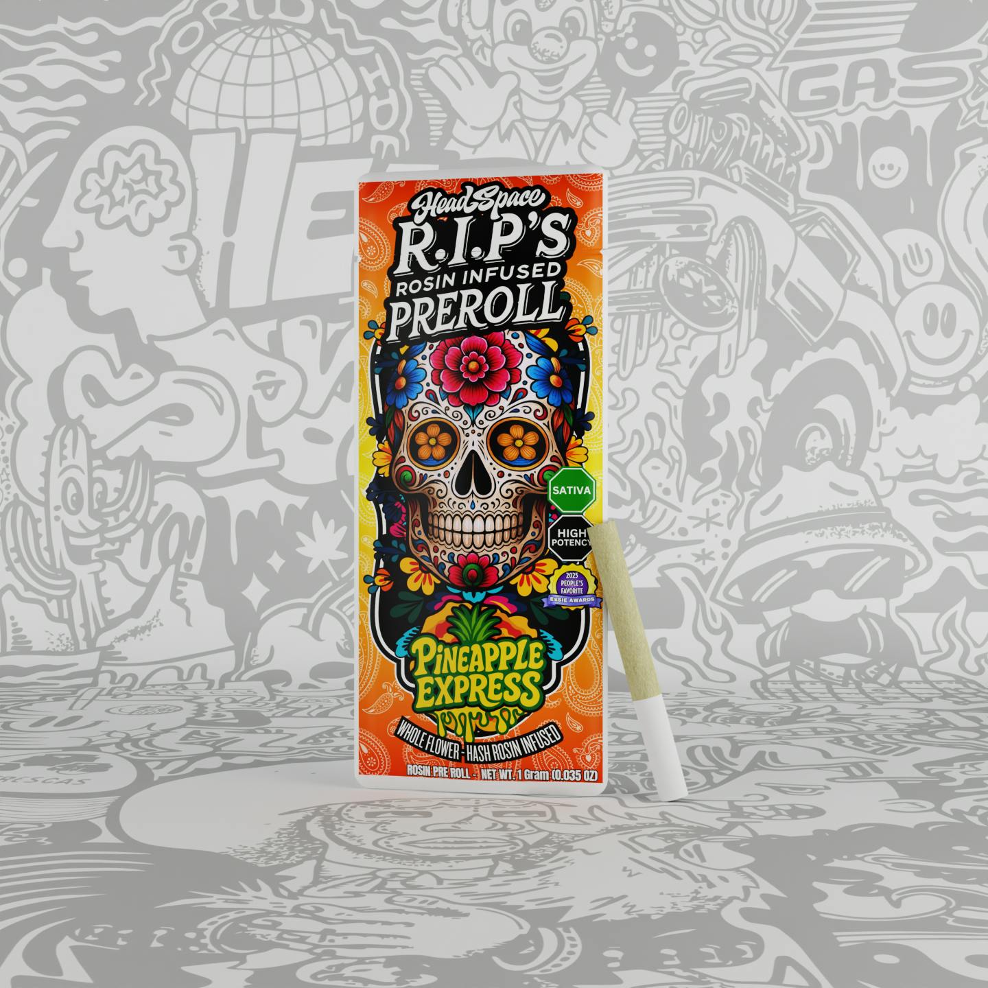 RIPs (Rosin Infused Preroll) - Pineapple Express by HeadSpace Alchemy