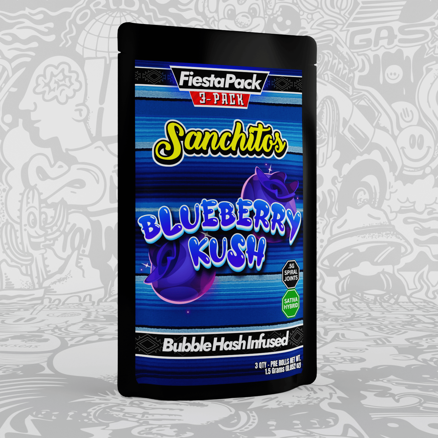 Sanchitos 3 Pack - Blueberry Kush
