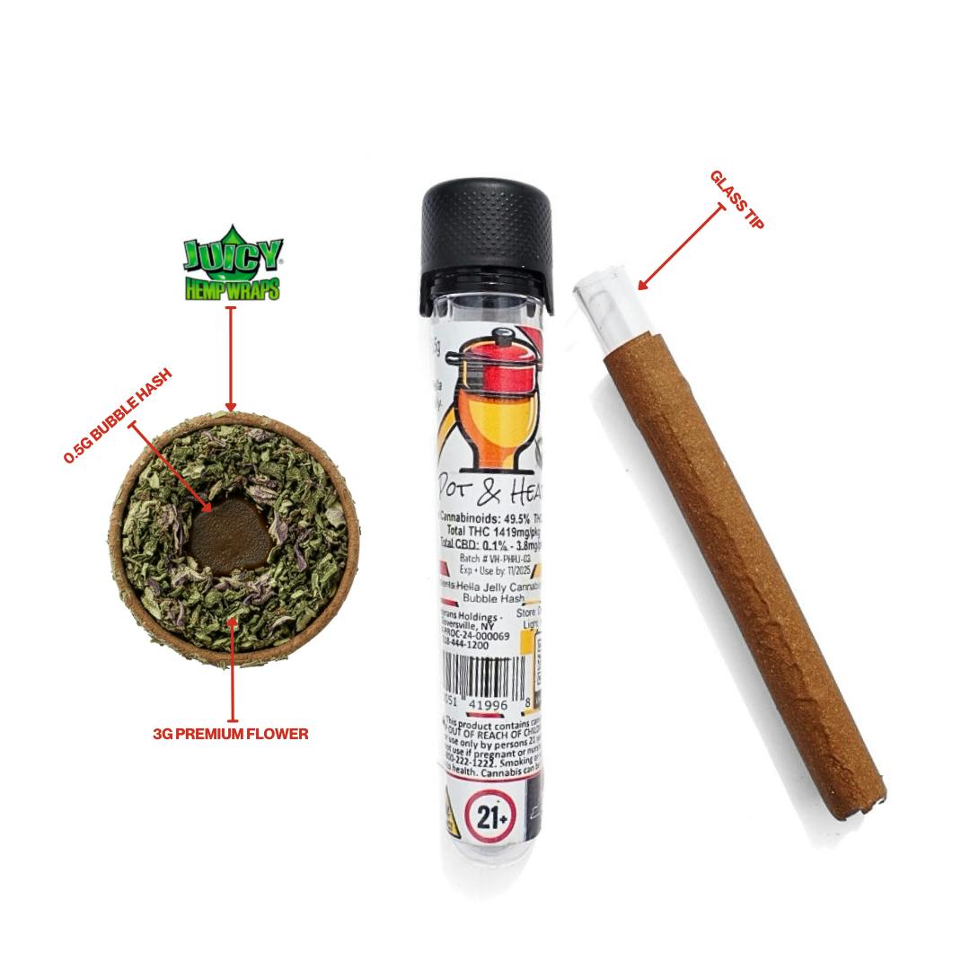 3.5G HASH HOLE BLUNT | NORTHERN LIGHTS - Pot & Head