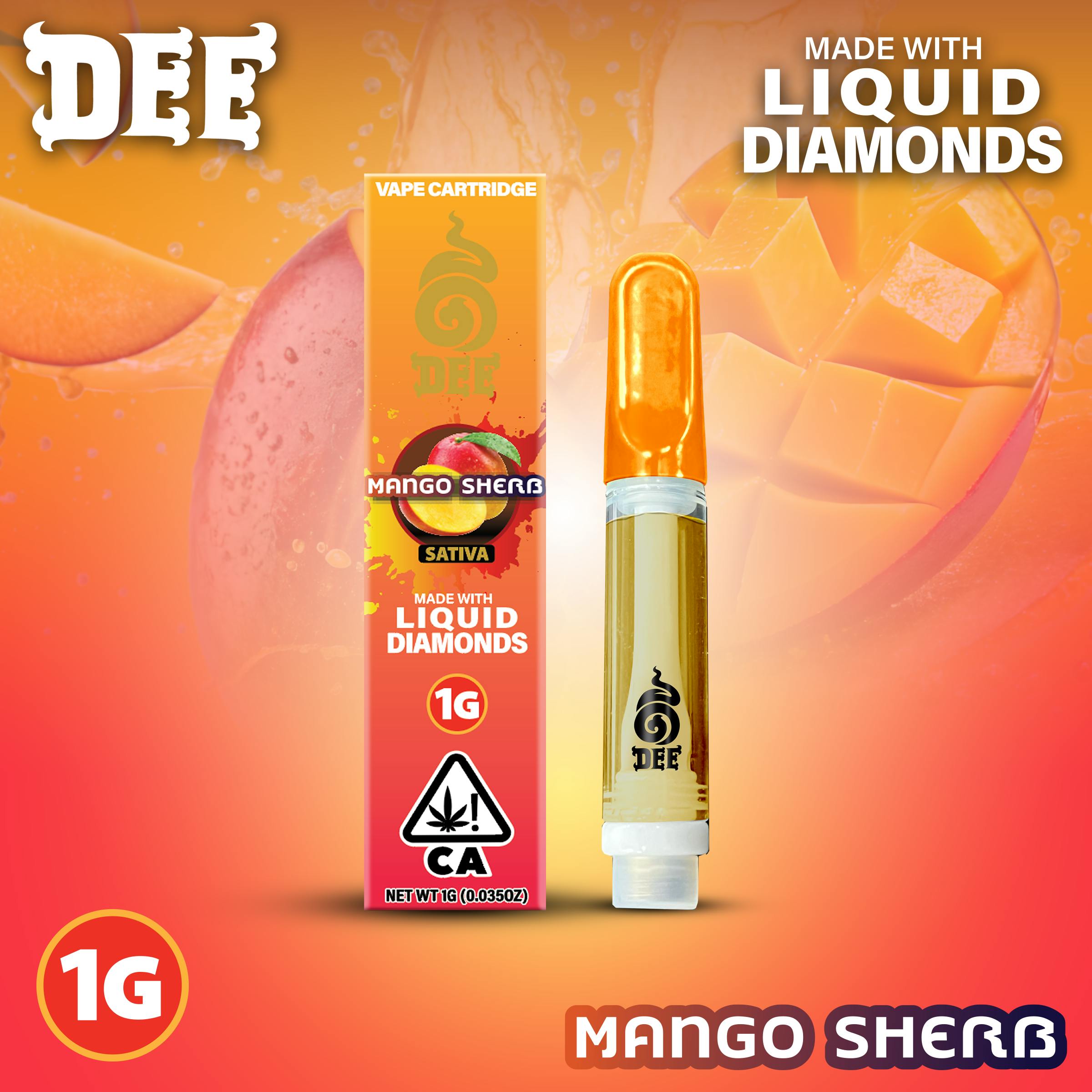Dee - Vape Cartridge - 1g - Sativa - Mango Sherb