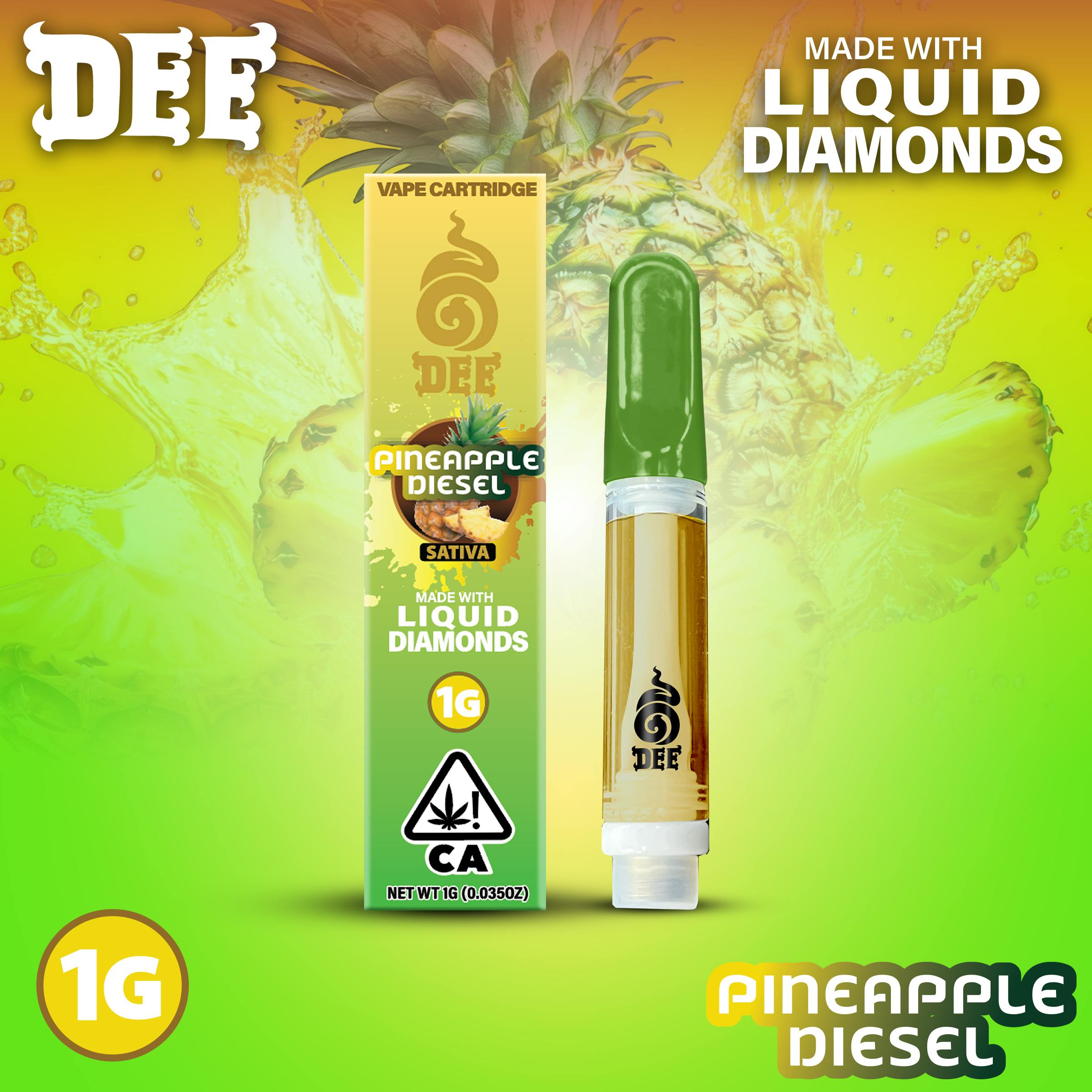 Dee - Vape Cartridge - 1g - Sativa - Pineapple Diesel