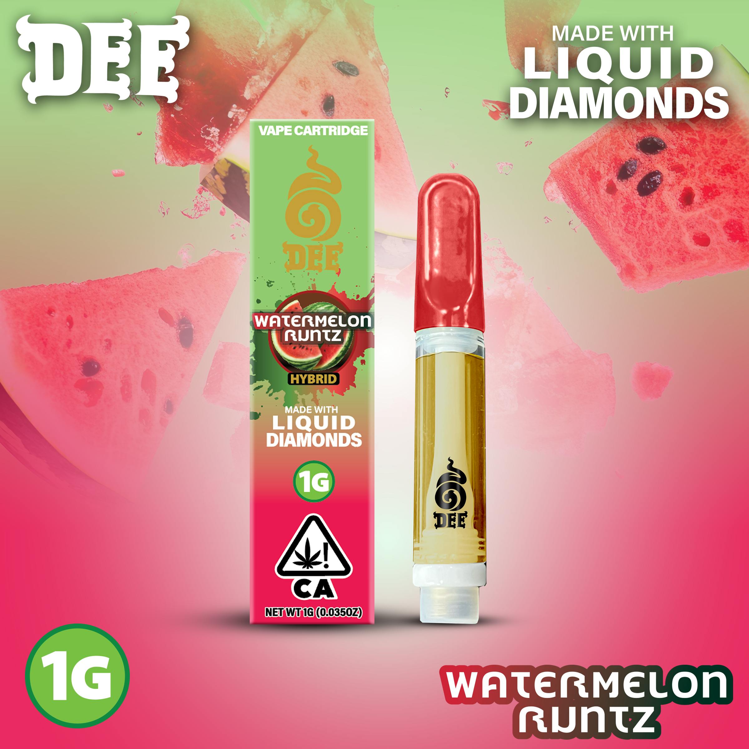 Dee - Vape Cartridge - 1g - Hybrid - Watermelon Runtz