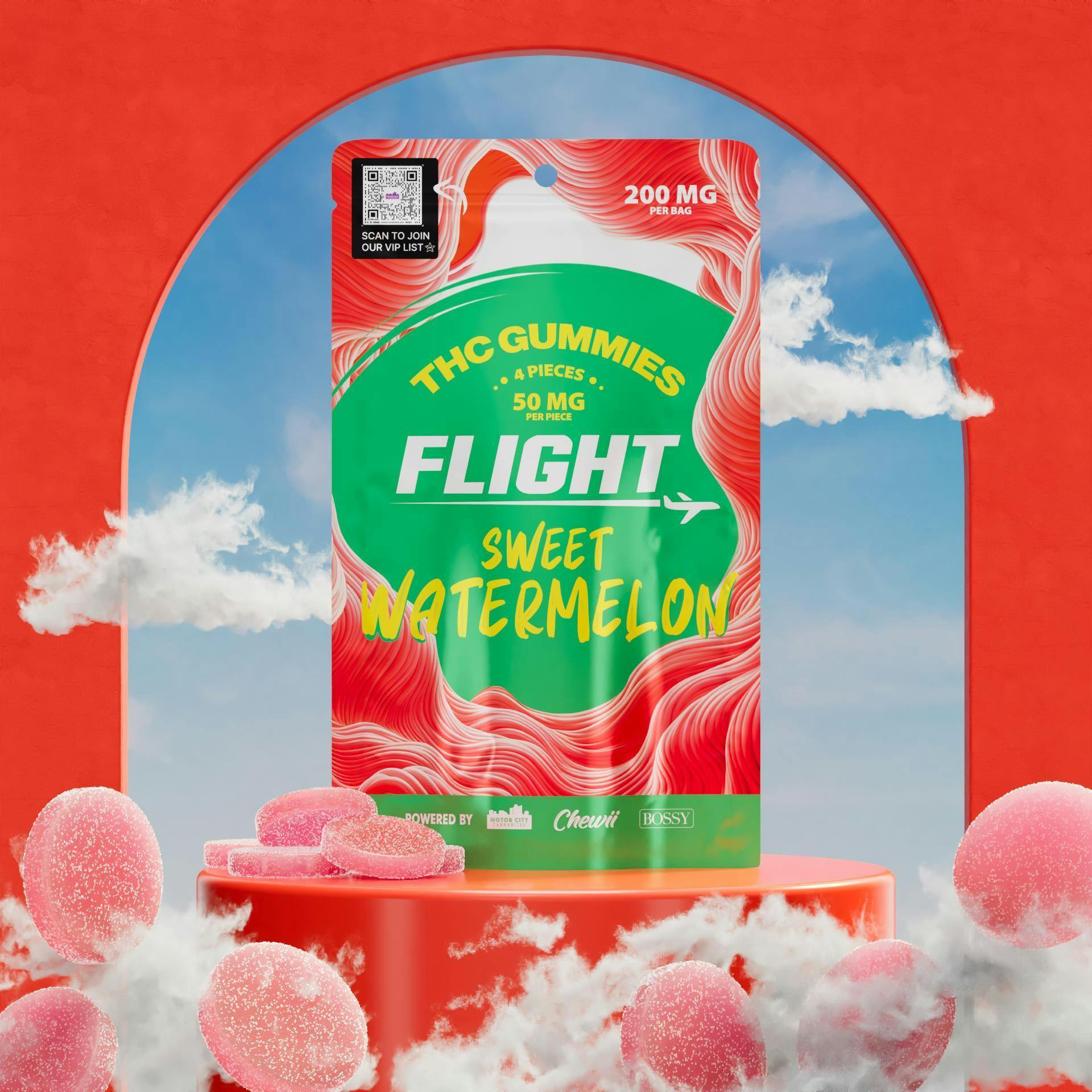 Flight - Sweet Watermelon Gummies 200mg at Blow New Buffalo