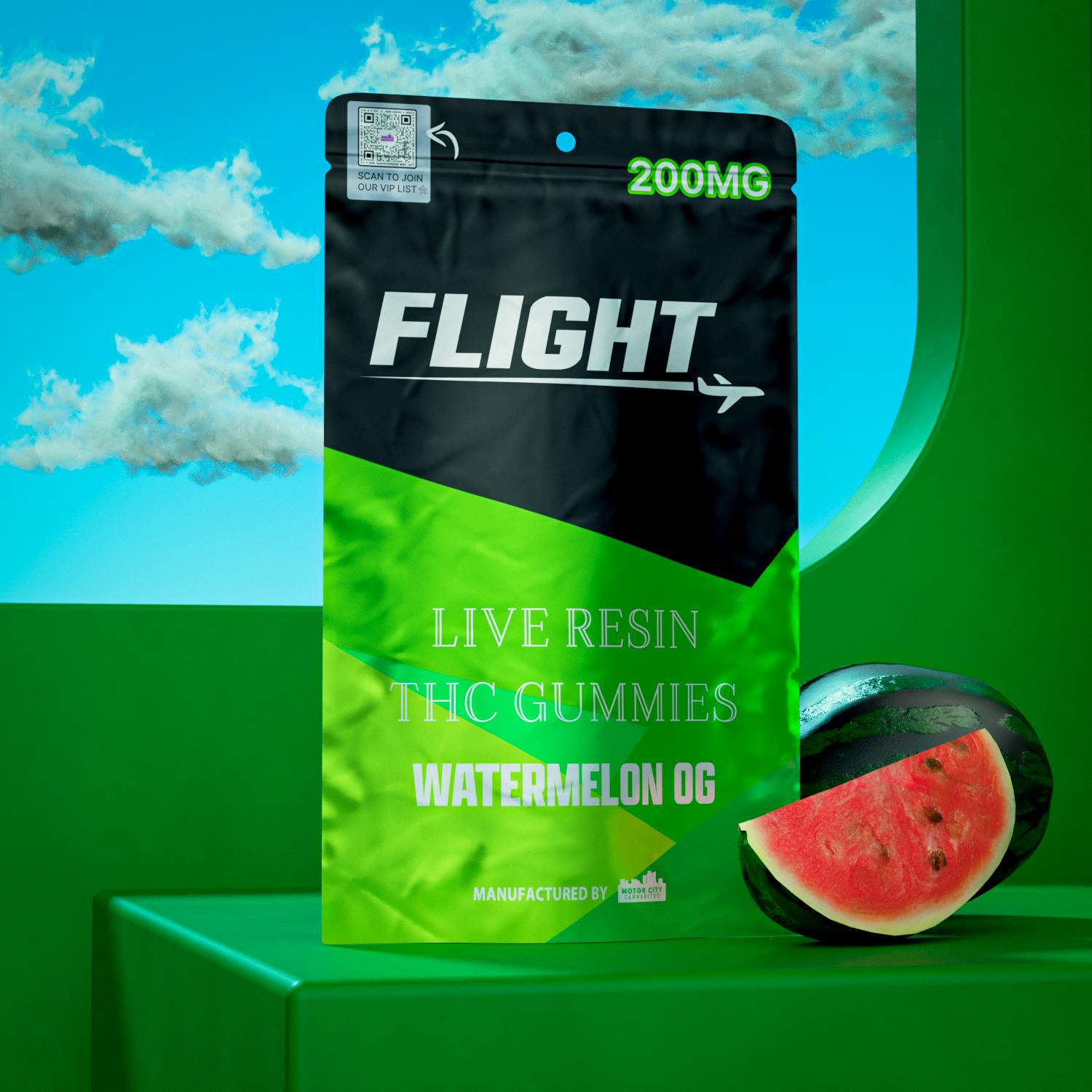 Flight - Live Resin Gummies Watermelon OG 200mg