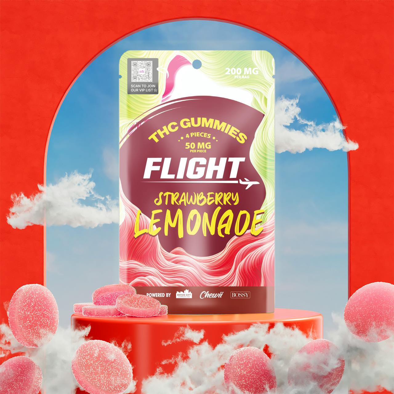 Flight - Strawberry Lemonade Gummies 200mg at Blow New Buffalo