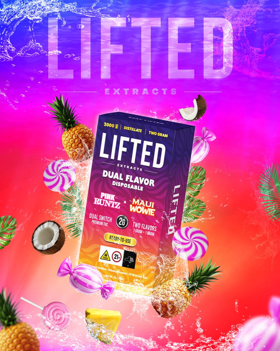 dual flavor thc vape 2 Gram Pink Runtz x Maui Wowie Disposable | NY| Lifted Extracts AIO Flum Mello Blue Razz tobacco mini STRAIN:PINEAPPLE SLUSHIE + BLACKBERRY KUSH - SATIVA/INDICA