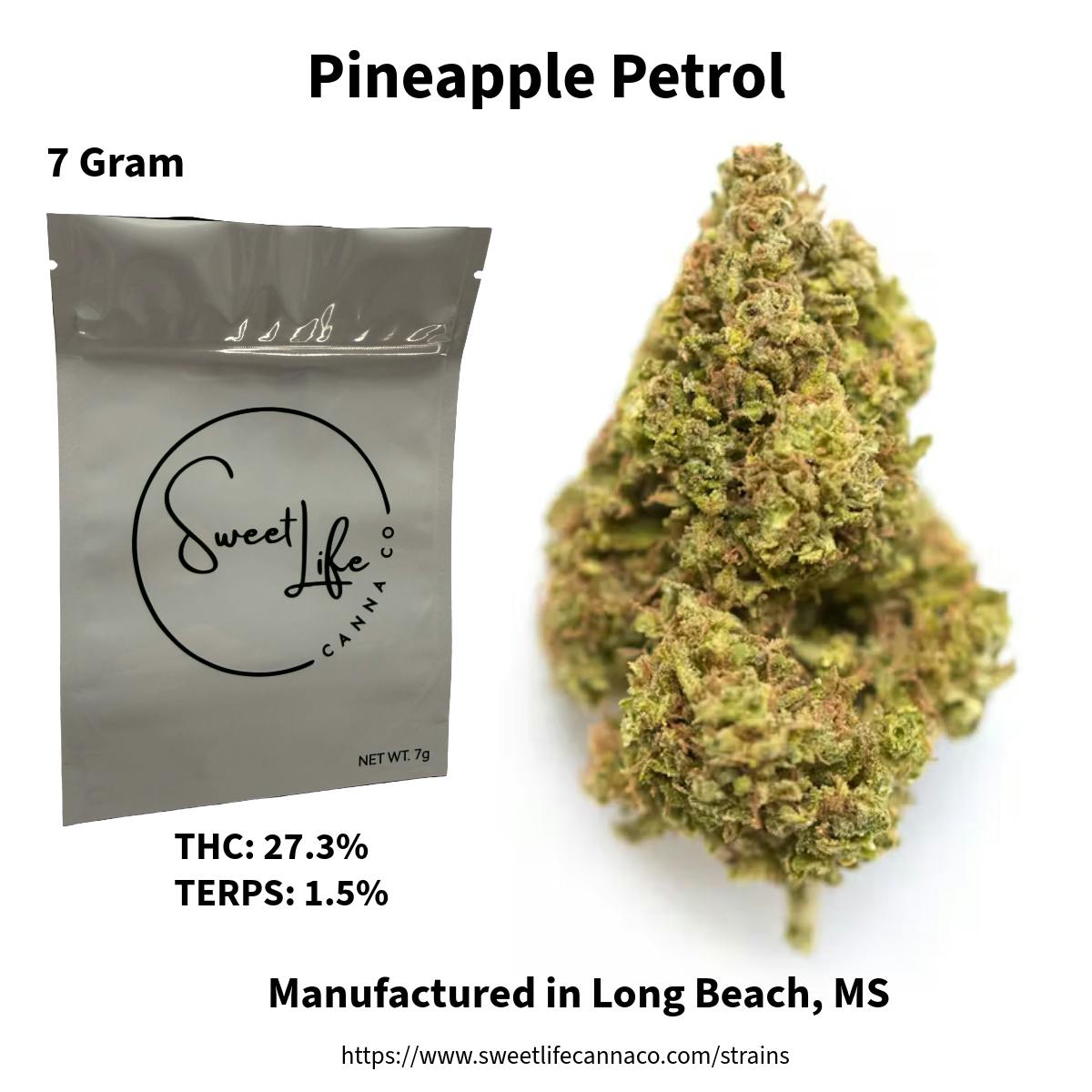 Pineapple Petrol (7 Gram Bag) by Sweet Life Canna Co