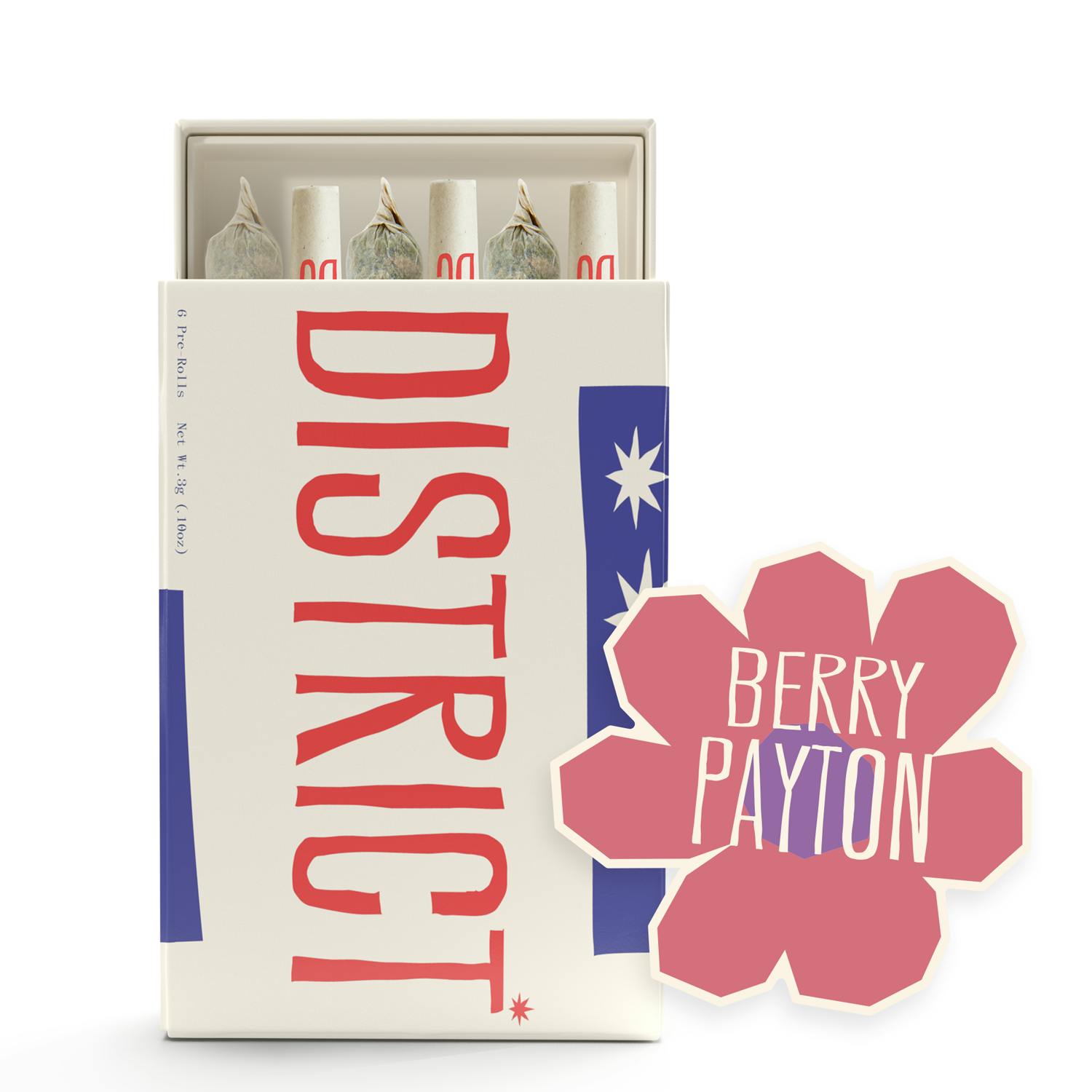 Berry Payton Pre-Roll Pack 6ct by District Cannabis