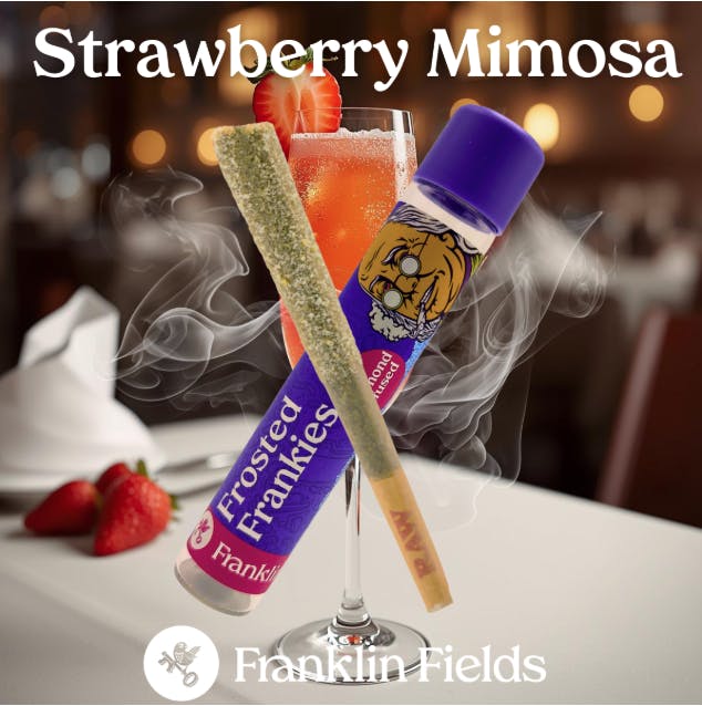 Franklin Fields Frosted Frankie Strawberry Mimosa 1.25g Infused Pre Roll by Franklin Fields