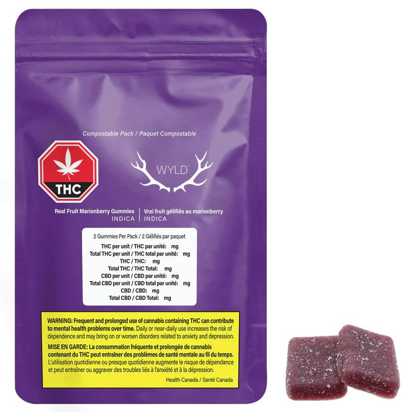 Marionberry Indica Enhanced Gummies | 10mg | 2ct | 5mg/ea