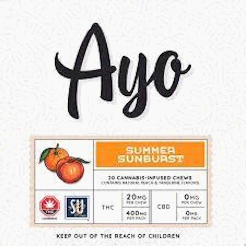 Ayo- Pink Lemon Ginger Gummies 200mg 10pk at NOLA Cannabis Westbank Dispensary