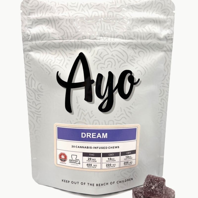 Ayo- Dream 2:1:1 Gummies 100mg THC, 50mg CBD, 50mg CBN 5pk at NOLA Cannabis Westbank Dispensary