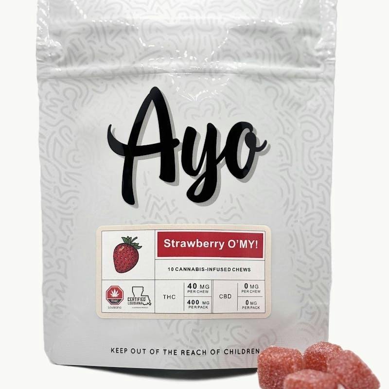 Ayo- O'My Strawberry Gummies 400mg 10pk at H & W dispensary