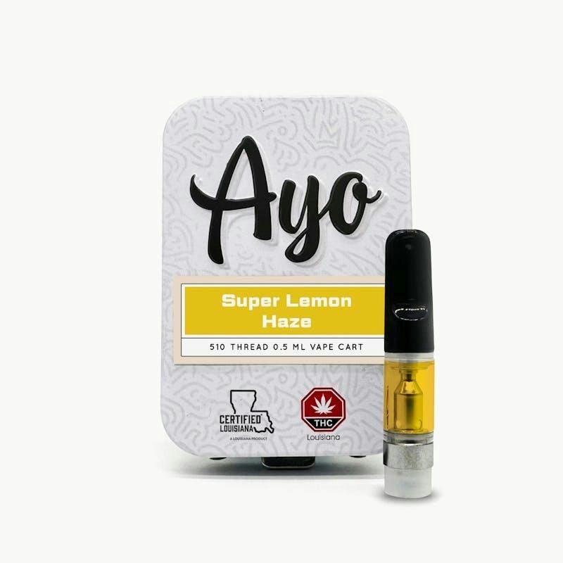 Ayo- Super Lemon Haze Vape Cartridge .5g at Good Day Farm Dispensary Shreveport Mansfield