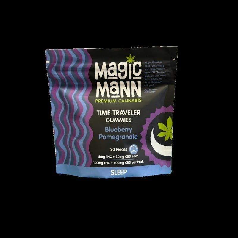 Blueberry Pomegranate | Time Traveler Gummies (100mg) THC | (400mg) CBD by Magic Mann