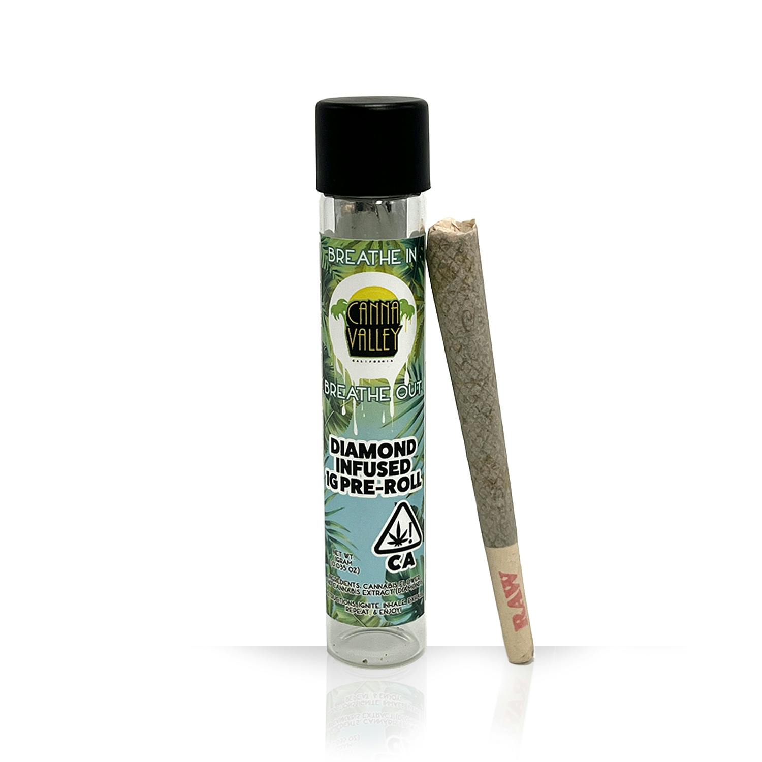 Jelly Donutz (F) x Peach Ozz (D) 1g Diamond Infused Pre-Roll