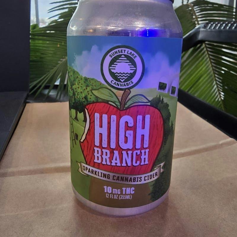 Sunset Lake- High Branch Sparkling Cannabis Apple Cider 10mg THC by Sunset Lake