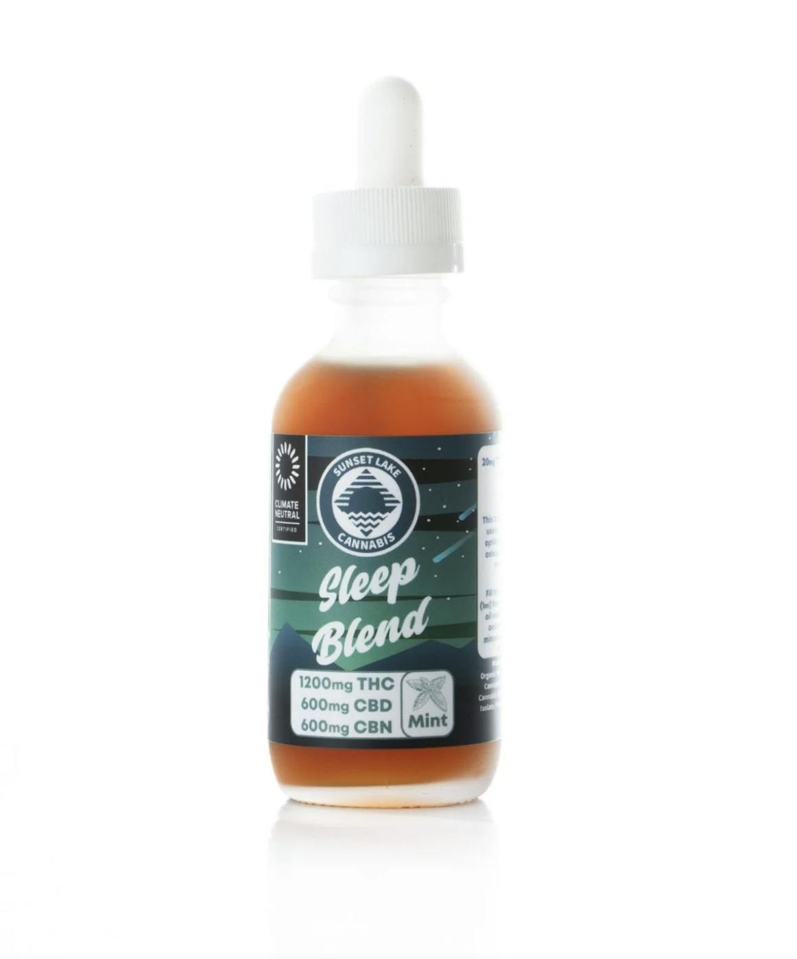 Sunset Lake- Sleep Blend Tincture 1200mg THC 600mg CBD 600mg CBN by Sunset Lake