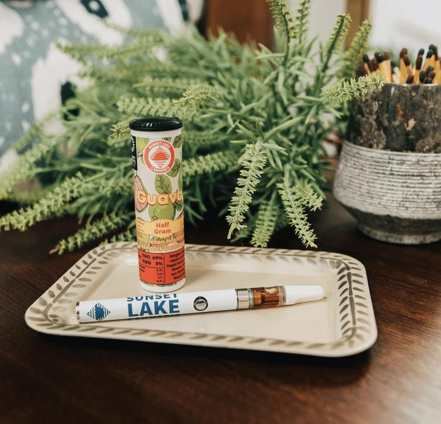 Sunset Lake- Guava Hash Rosin Vape Cartridge .5g at MothaPlant St. Albans Dispensary