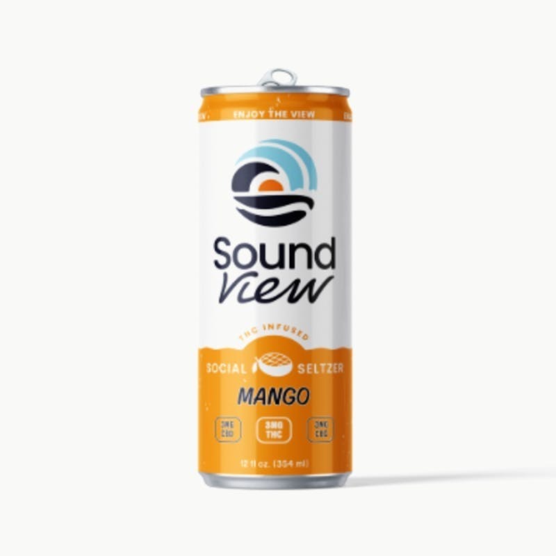SoundView - Mango Seltzer Hemp-Derived Beverage 1:1:1 THC:CBD:CBG