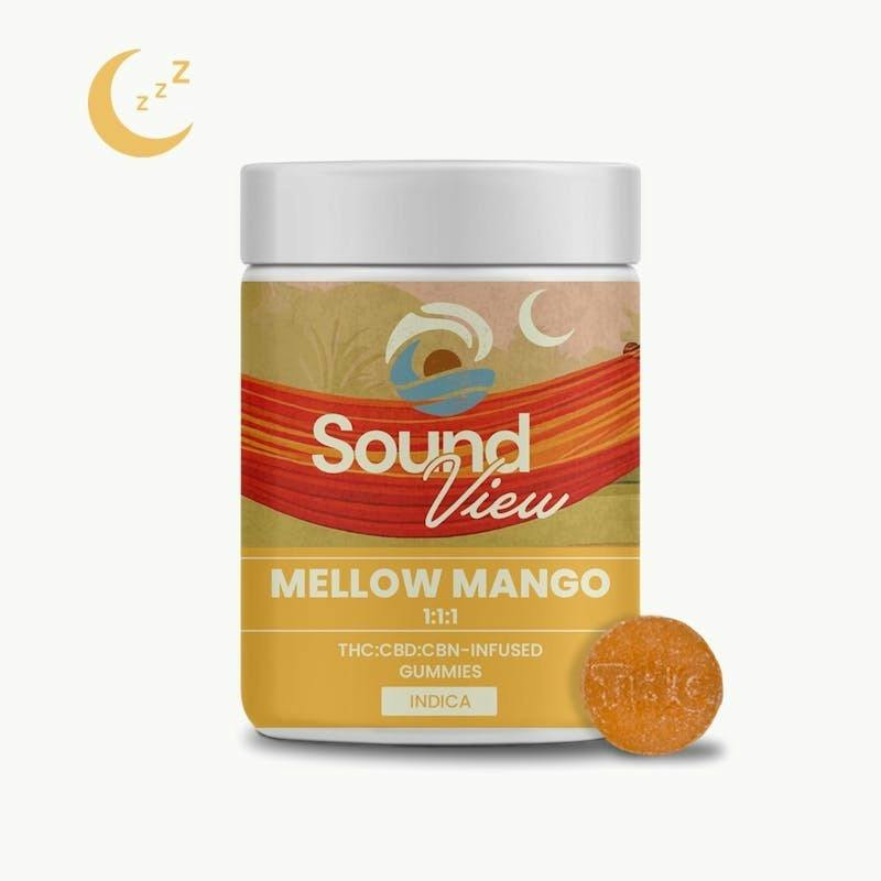 SoundView - Mellow Mango Gummies 1:1:1 THC:CBD:CBN 100mg 20pk by SoundView