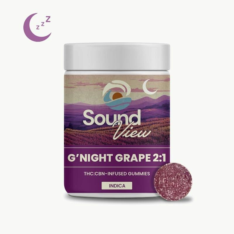 SoundView - G'Night Grape Gummies 2:1 THC:CBN 100mg 20pk by SoundView
