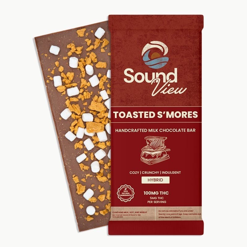 SoundView - Toasted S'mores Milk Chocolate Bar 100mg