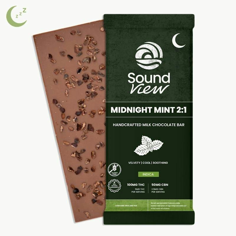 SoundView - Midnight Mint Milk Chocolate Bar 2:1 THC:CBN 100mg 50mg CBN by SoundView
