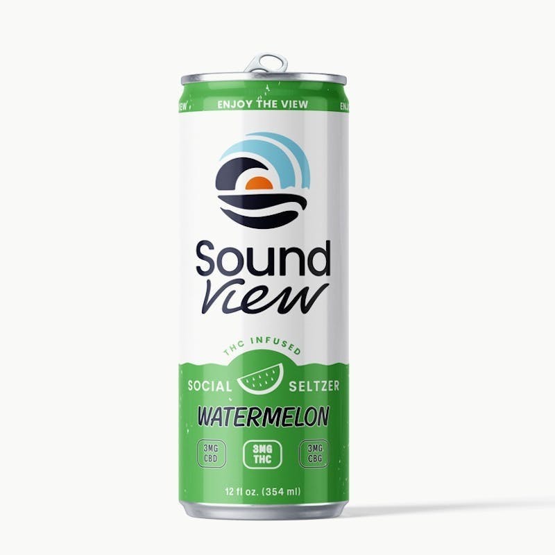 SoundView - Watermelon Seltzer Hemp-Derived 1:1:1 THC:CBD:CBG