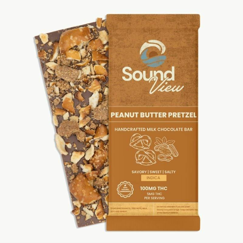 SoundView - Peanut Butter Pretzel Milk Chocolate Bar 100mg THC by SoundView