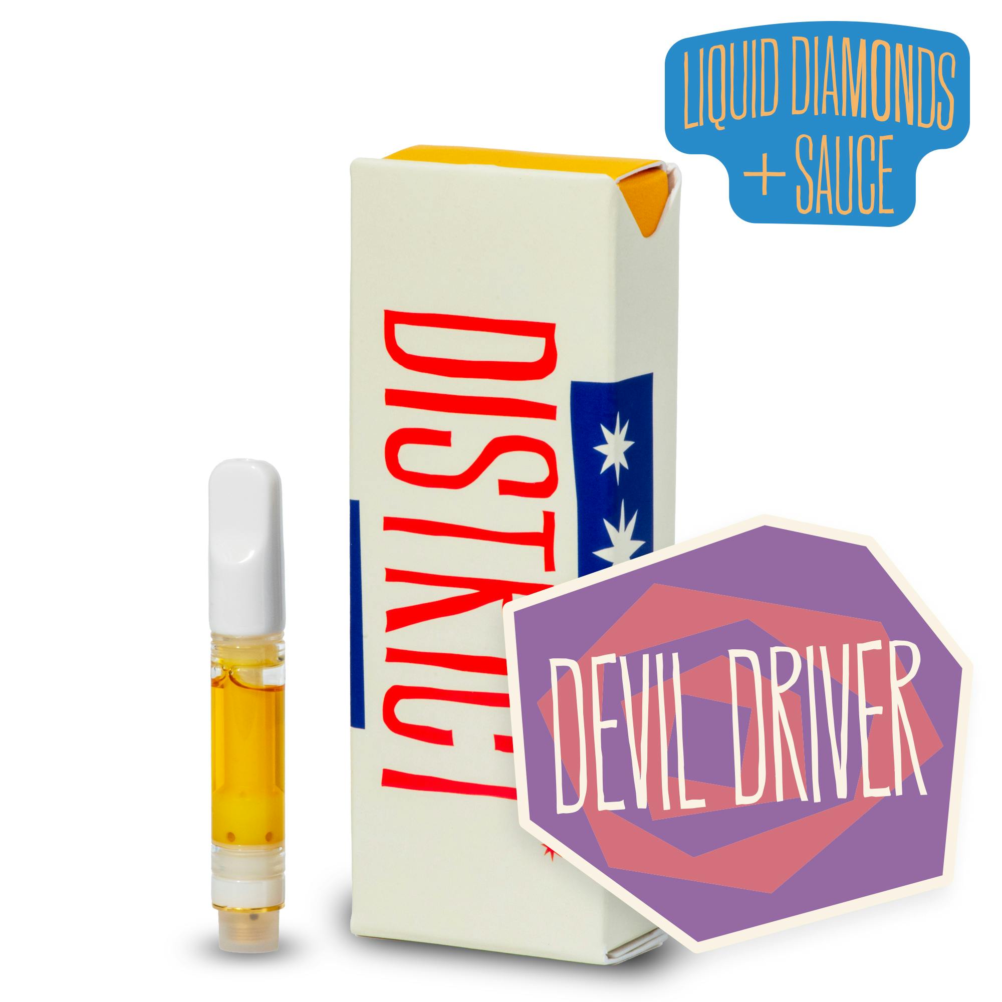 Devil Driver Liquid Diamonds & Sauce Vape Cartridge by District Cannabis