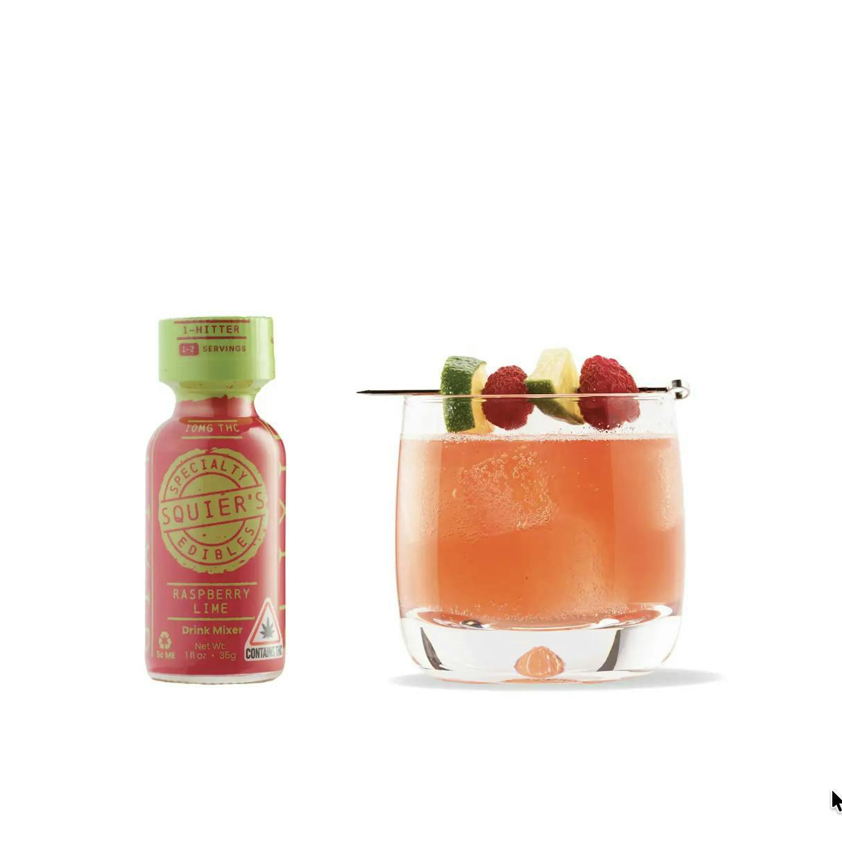 Raspberry Lime - 10mg THC Hash Rosin - Drink Mixer at North Country Cannabis ME