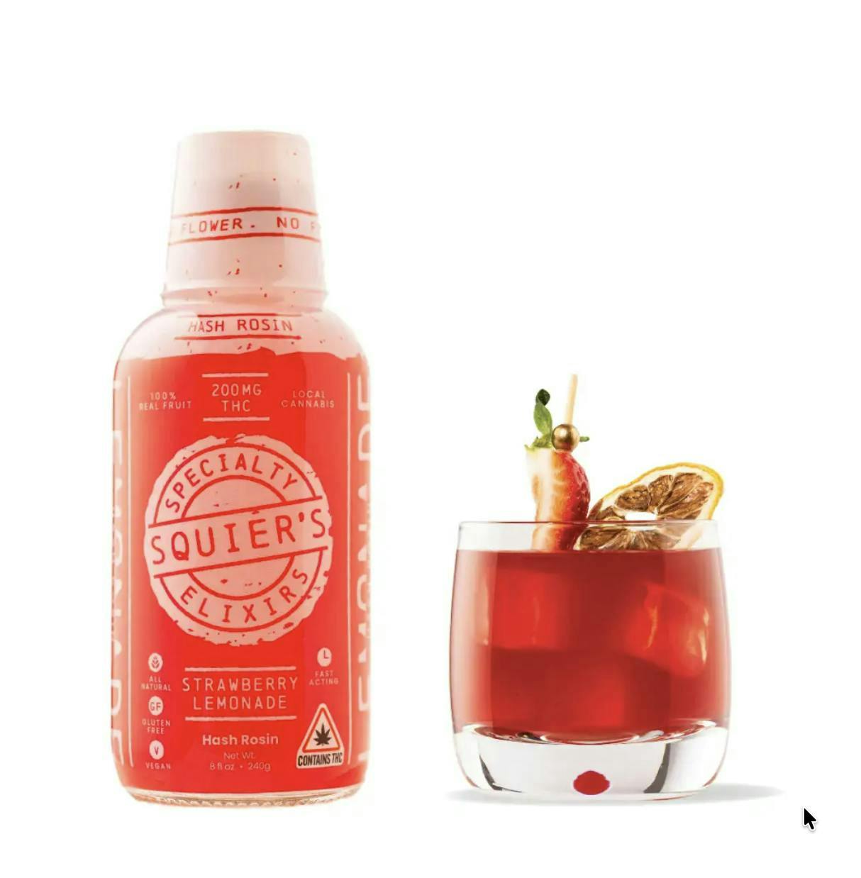 Strawberry Lemonade - 200mg THC Hash Rosin - Ready-To-Drink at High Roller Cannabis Club