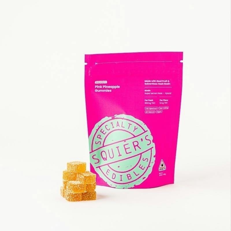 Pink Pineapple - 100mg THC Hash Rosin - Gummies by Squier's Specialty Edibles