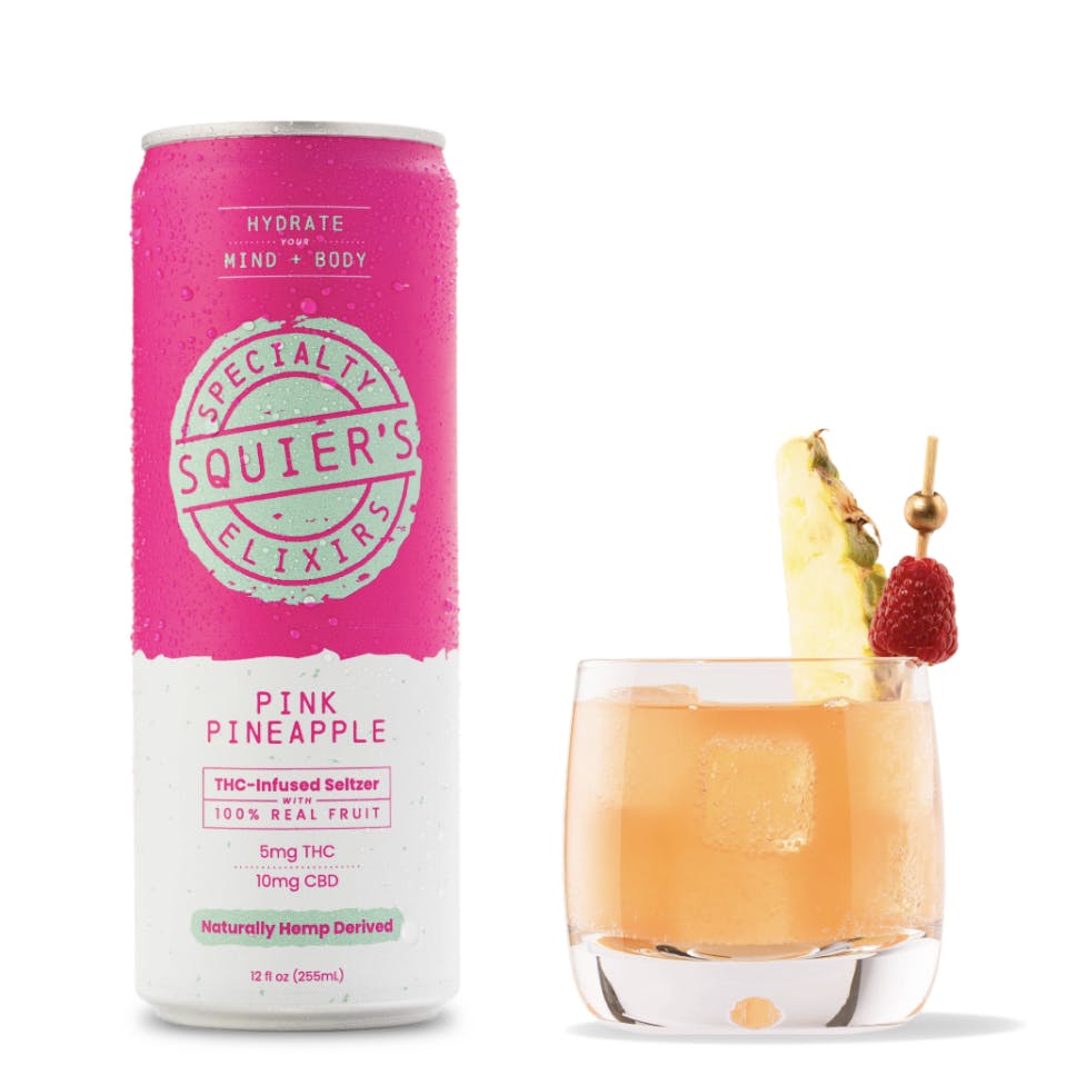 Pink Pineapple - 5mg THC / 10mg CBD - Seltzer at The Stoned Moose Adult Use AND Medical Stores
