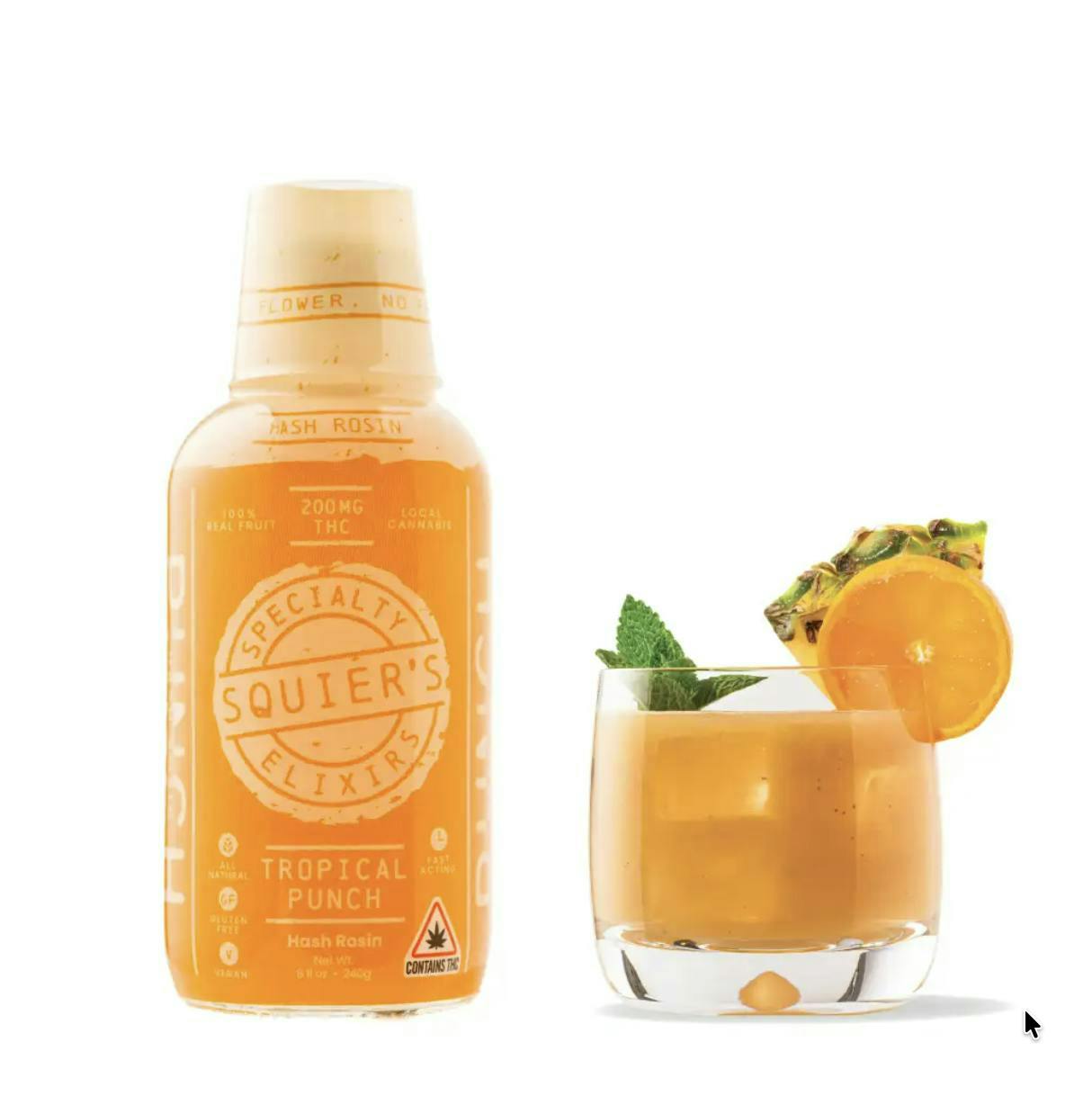 Tropical Punch - 200mg THC Hash Rosin - Ready-To-Drink by Squier's Specialty Edibles