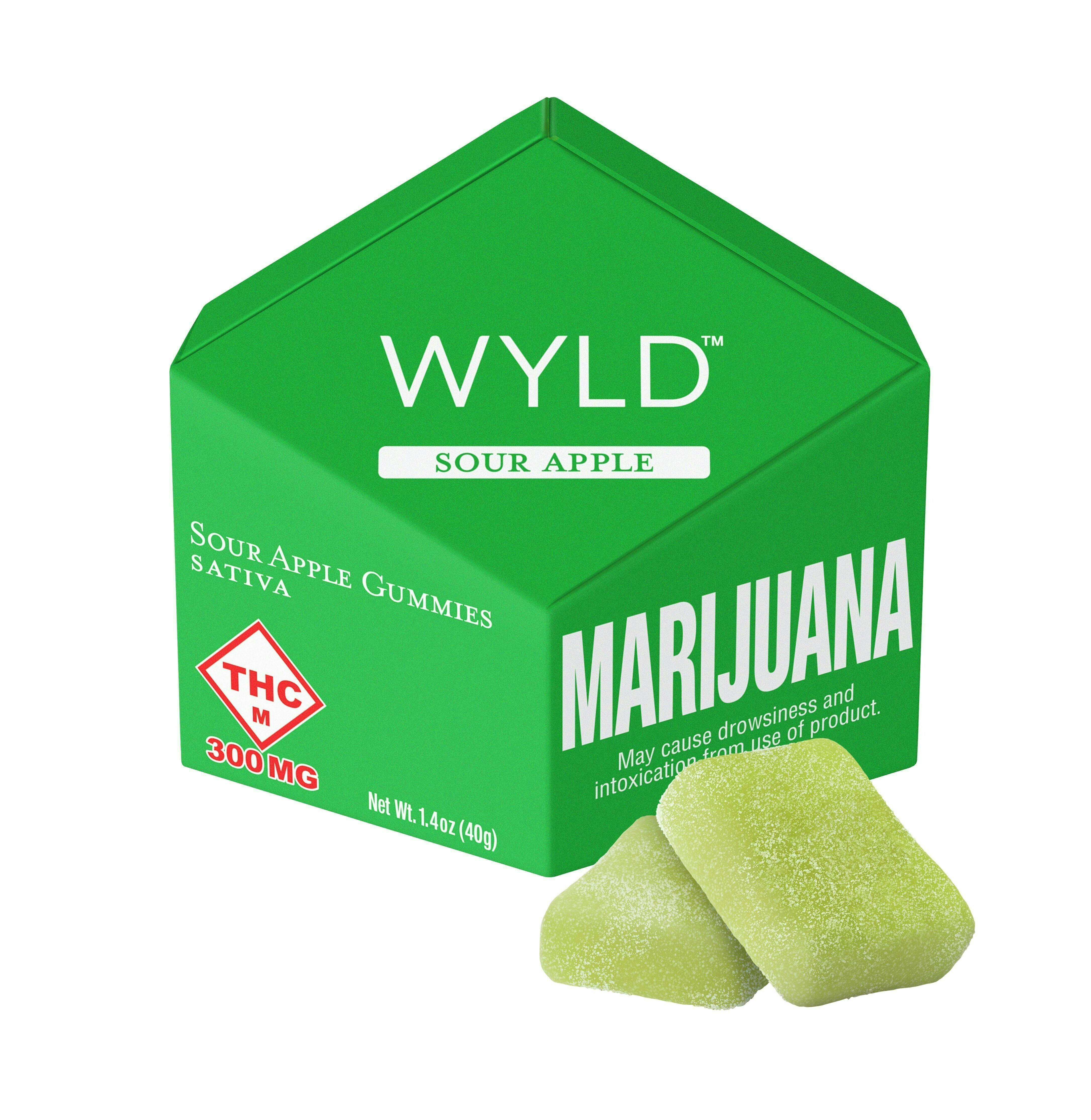 Wyld — Sour Apple Sativa Enhanced Gummies - 300mg - 10pk