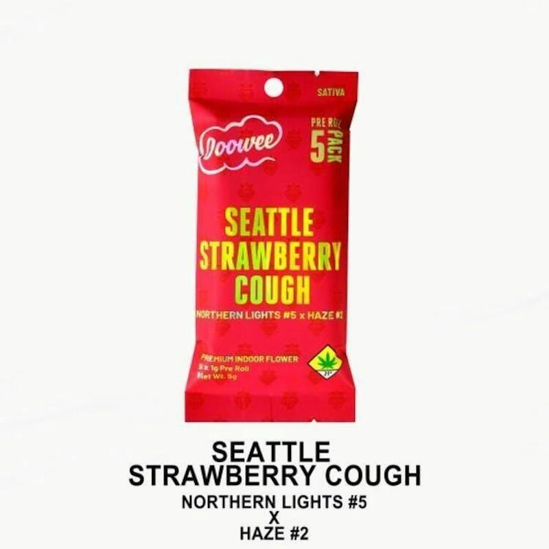 Seattle Strawberry Cough | Dipped Pre Roll 1g | 5pk by Ooowee