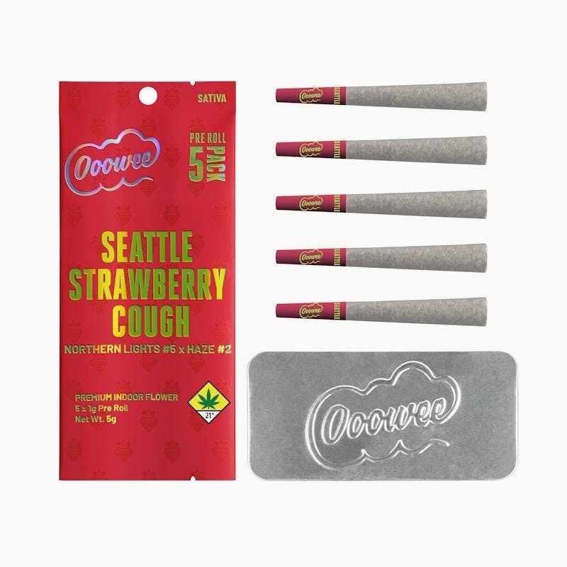 Seattle Strawberry Cough Pre Roll 1g | 5pk by Ooowee