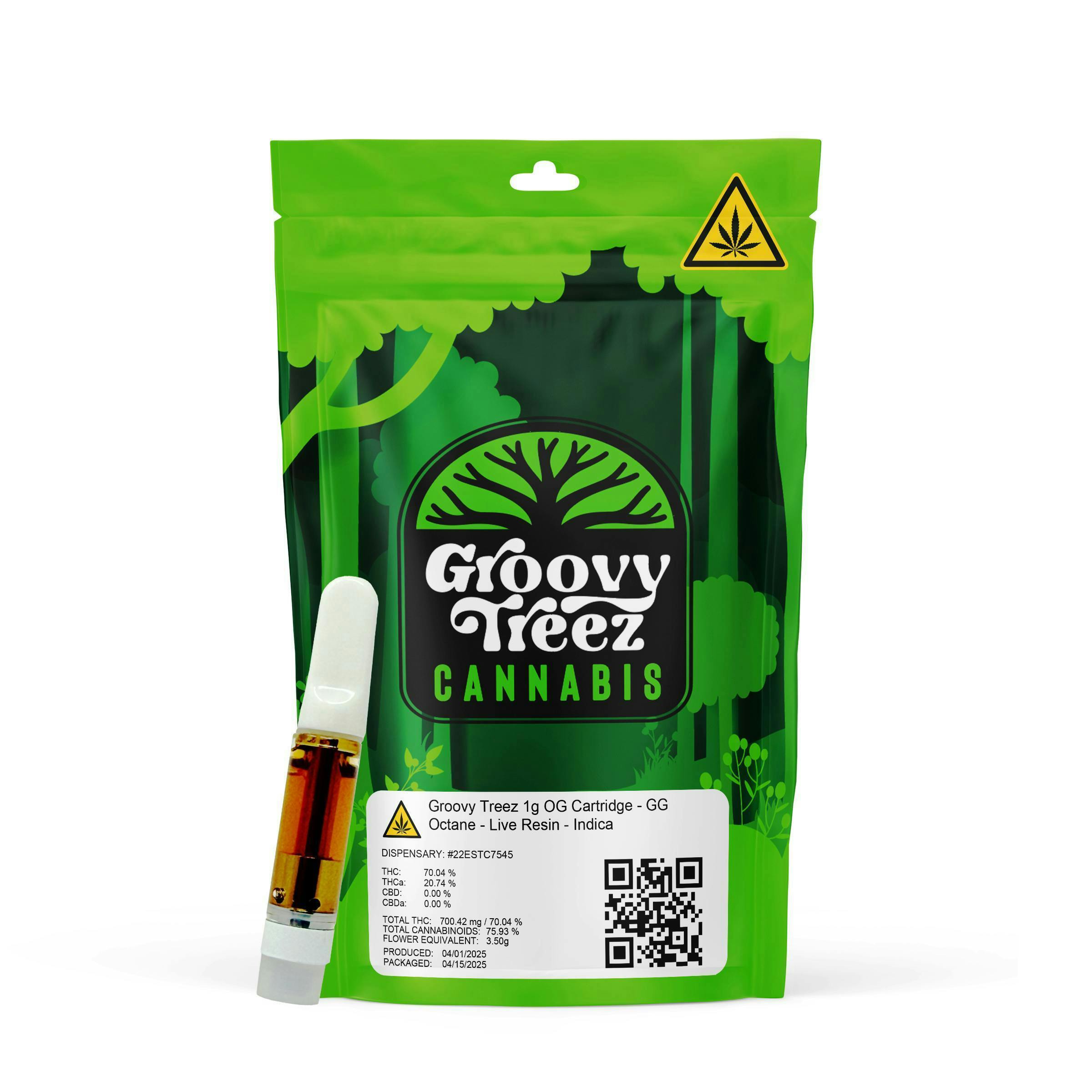Groovy Treez - GG Octane - 1g Live Resin OG Cart