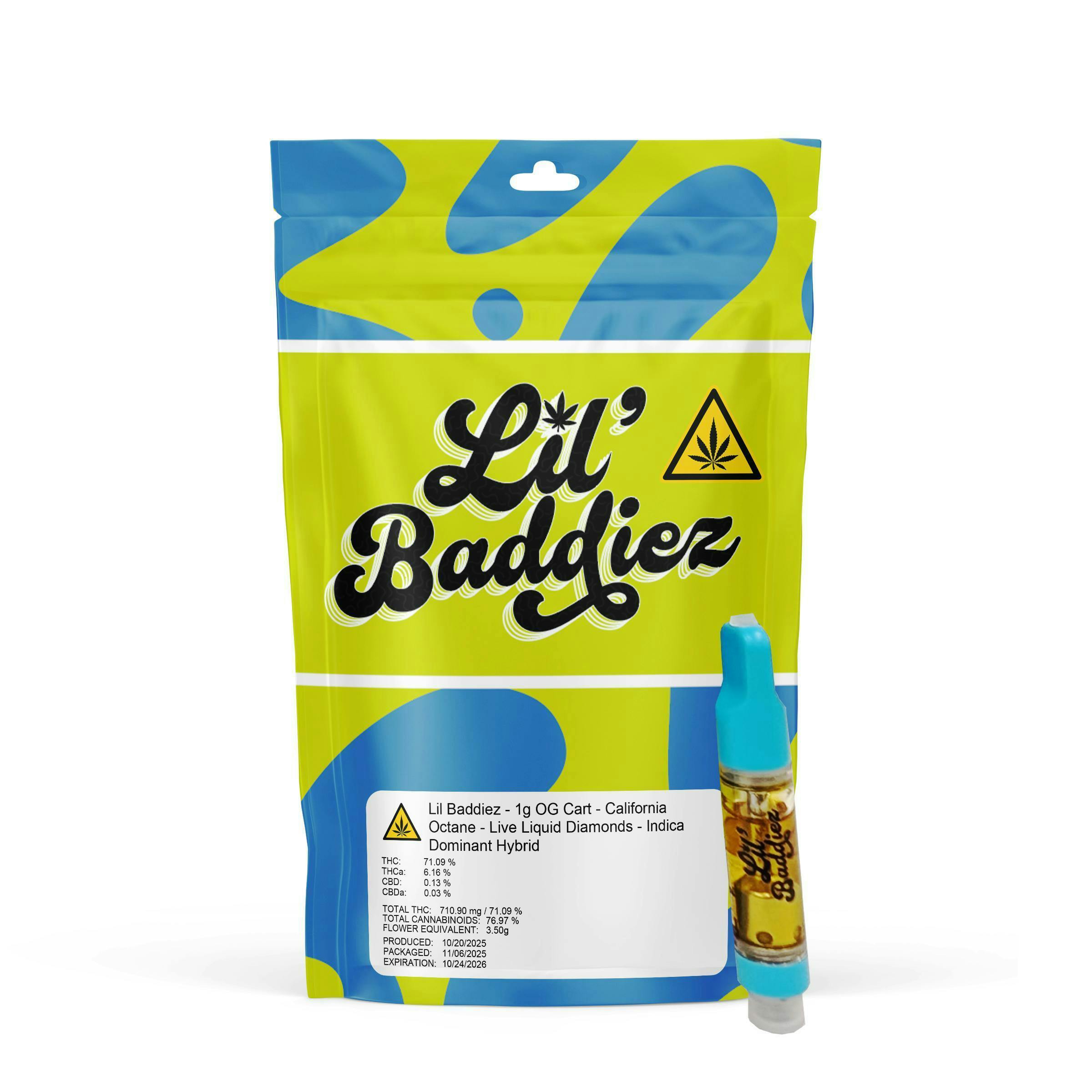 Lil' Baddiez - California Octane - 1g Live Liquid Diamonds OG Cart